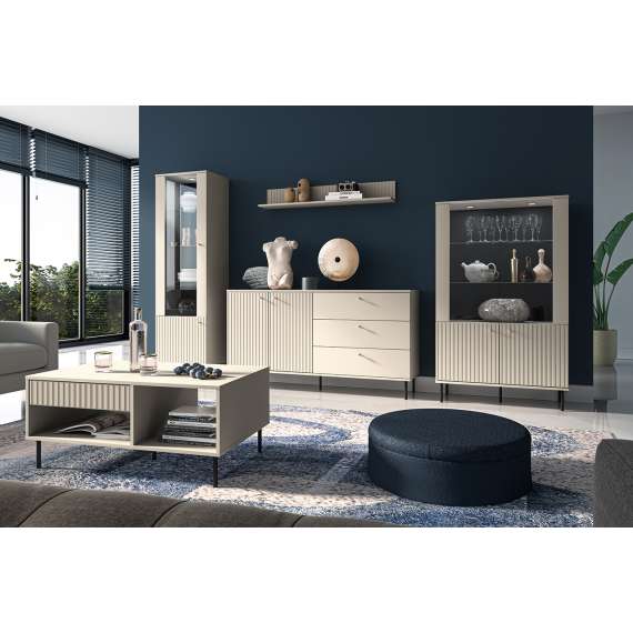 Vitrineskap SOPHIE 92 x151 - 2 dører - spiler