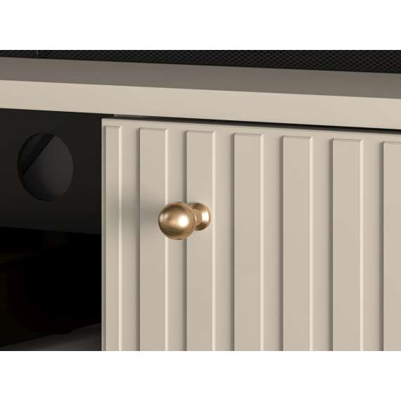 Tv-benk SOPHIE 160x53  - cashmere - 2 dører - riller