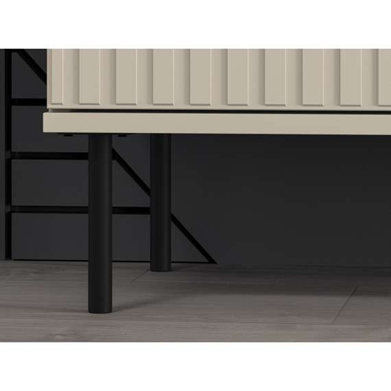Tv-benk SOPHIE 160x53  - cashmere - 2 dører - riller