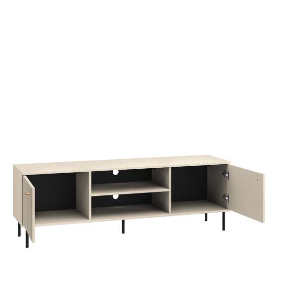 Tv-benk SOPHIE 160x53  - cashmere - 2 dører - riller