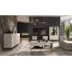 Tv-benk SOPHIE 160x53  - cashmere - 2 dører - riller