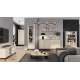 Tv-benk SOPHIE 160x53  - cashmere - 2 dører - riller