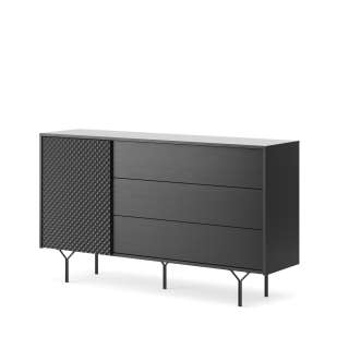 Skjenk Raven 144x83 cm - med ben - 3D fronter