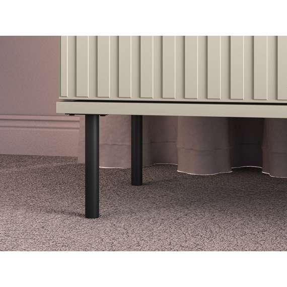 Nattbord SOPHIE 50x53 cm - cahmere - 1 skuff - riller