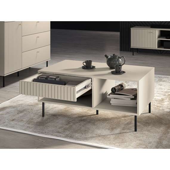 Salongbord  SOPHIE 100x60 cm - caskmere - 1 skuff