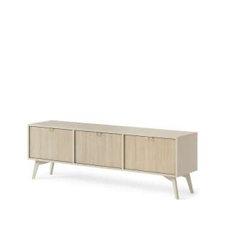 Tv-benk FOREST sand 158x52x38 cm - 3 dører