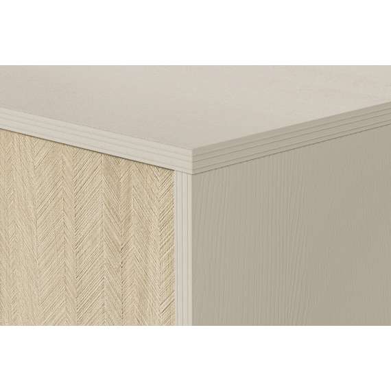 Skjenk FOREST sand 106x80x38 cm - 1 dør 3 skuffer