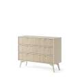 Kommode FOREST sand 106x80x38 cm - 3 skuffer