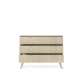 Kommode FOREST sand 106x80x38 cm - 3 skuffer