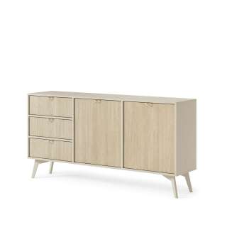 Skjenk FOREST sand 158x80x38 cm - 2 dører 3 skuffer
