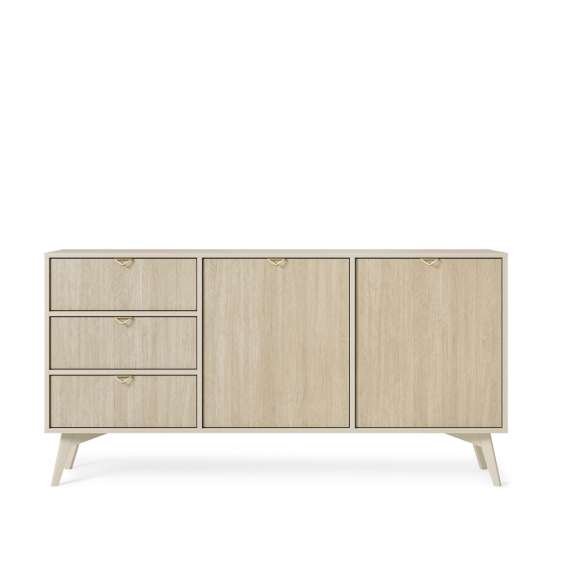 Skjenk FOREST sand 158x80x38 cm - 2 dører 3 skuffer