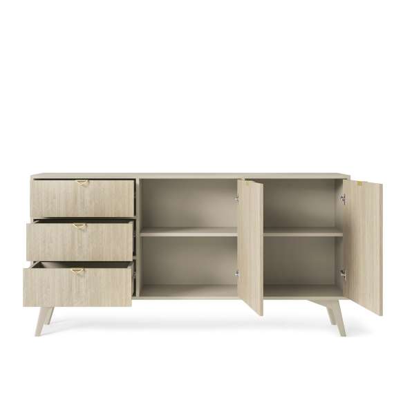 Skjenk FOREST sand 158x80x38 cm - 2 dører 3 skuffer