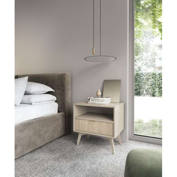 Nattbord FOREST sand 54x54x38 cm med skuff