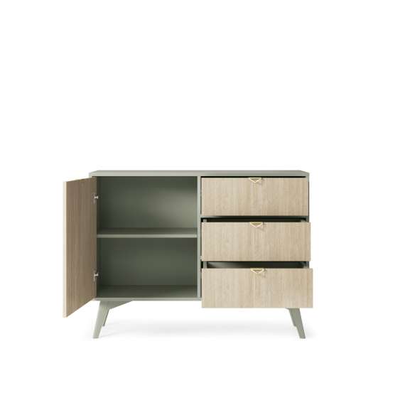 Skjenk FOREST 106x80x38 cm - 1 dør 3 skuffer