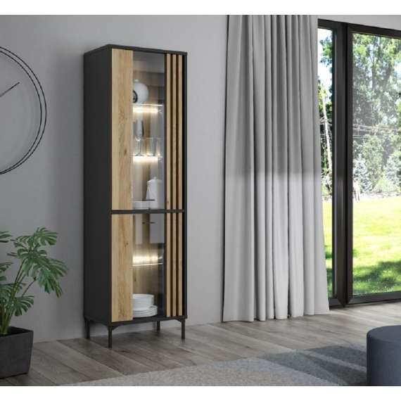 Vitrineskap  Joakim 59x198 med belysning