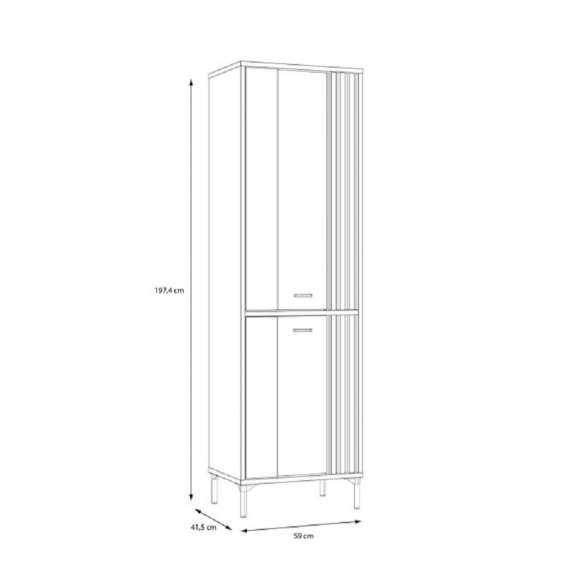 Vitrineskap  Joakim 59x198 med belysning