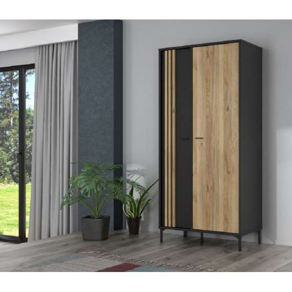 Garderobeskap Joakim 92x198 - 2 dører