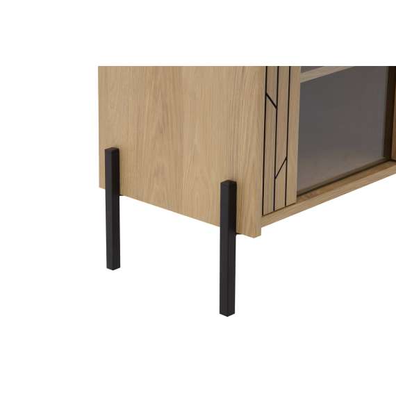 Vitrineskap ROTTERDAM 63x195 2 dører 2 skuffer