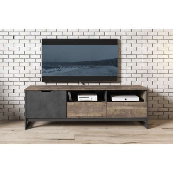 Tv-benk Arden 161 cm - Trelook - Mørk - loft stil