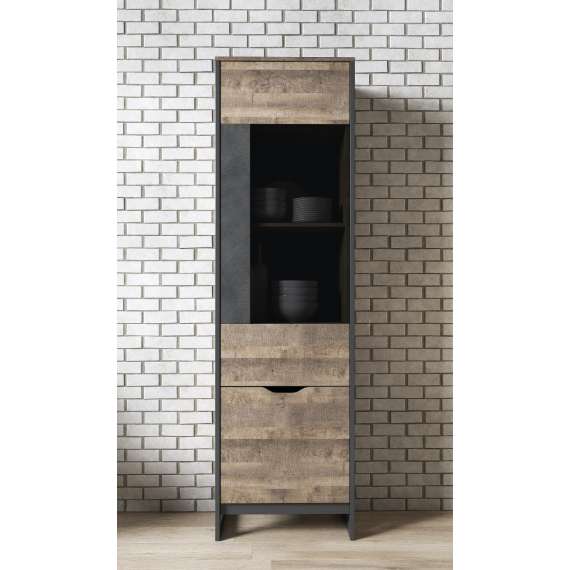 Vitrine Arden 56x194 cm - Trelook - Mørk - Loft stil