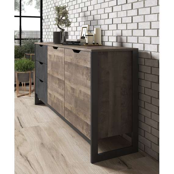 Skjenk Arden 161 cm - Trelook - Mørk - Loft style