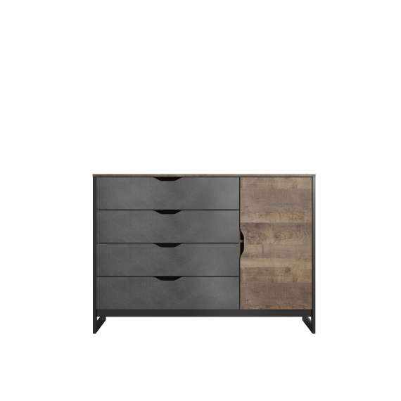 Kommode Arden 138 cm - Trelook - Mørk - Loft stil