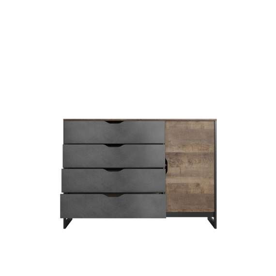 Kommode Arden 138 cm - Trelook - Mørk - Loft stil