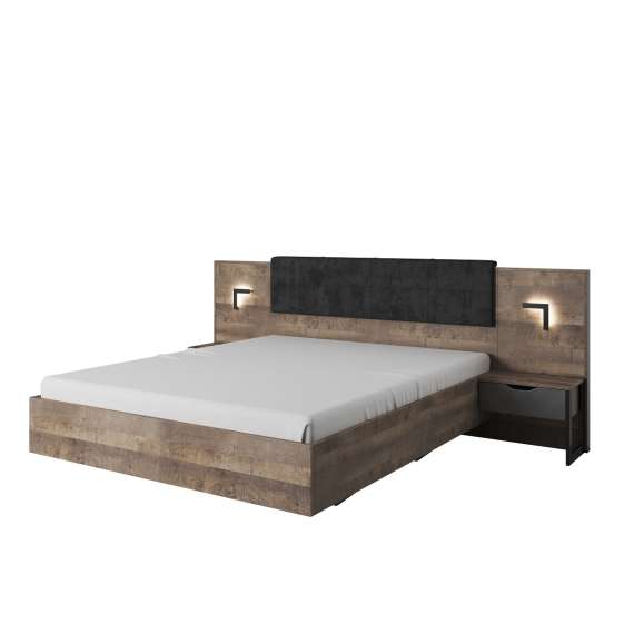 Seng Ardeno 160 cm - Trelook - Mørk - Loft style