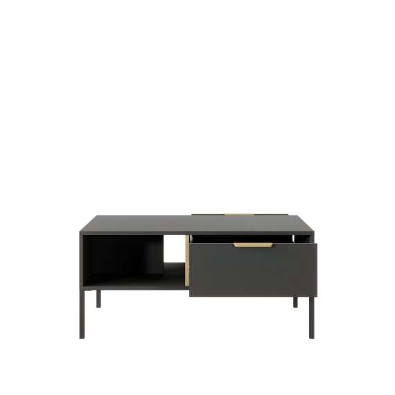 Stuebord Lars 97x45 cm - med ben og skuffer - Antrasitt