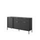 Skjenk Lars 153x82 cm - 2 skuffer - 3 dører - Antrasitt