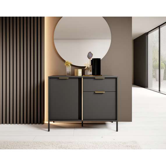 Skjenk Lars 104x82 cm - Antrasitt