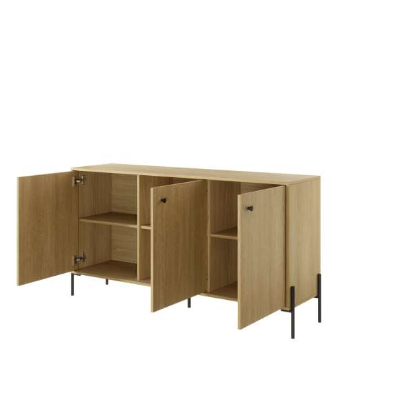 Skjenk SCANDI 157 - eik - fiskemønster - 3 dører