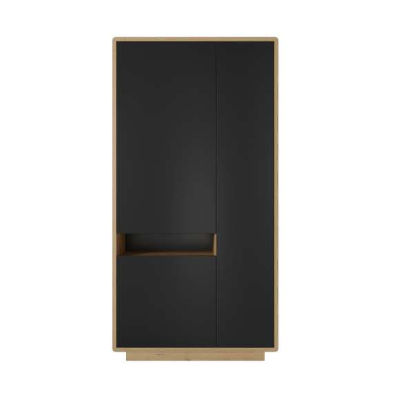 Skap Aston 92x180 cm - Eik - Svart matt