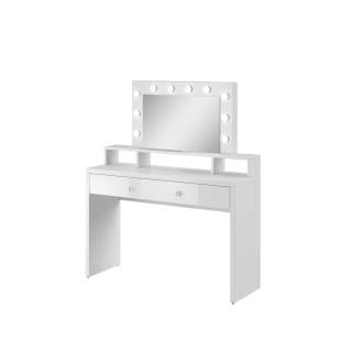 Sminkebord Aria 120x136 cm - med speil - hvit