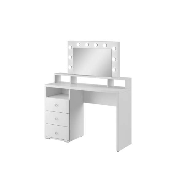 Sminkebord Diva 120x136 cm - med speil - hvit