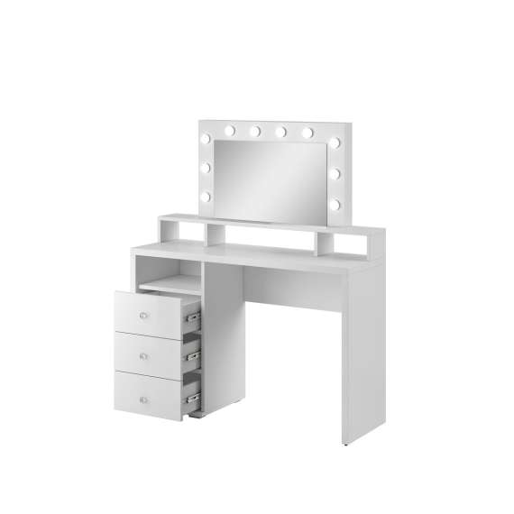Sminkebord Diva 120x136 cm - med speil - hvit