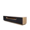 Tv-benk Loftia 200x41 cm - eik - sort matt