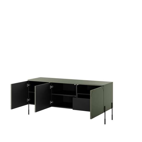Tv-benk Sonatia 154 - olivengrønn - 3 dører