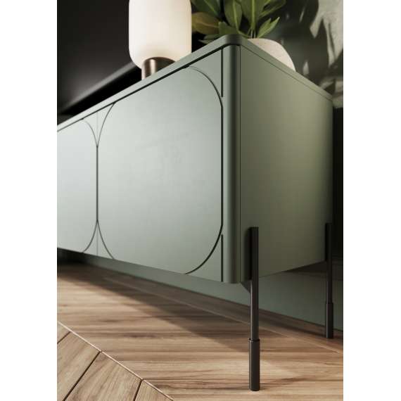 Tv-benk Sonatia 154 - olivengrønn - 3 dører