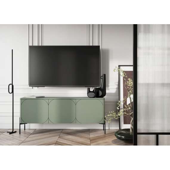 Tv-benk Sonatia 154 - olivengrønn - 3 dører