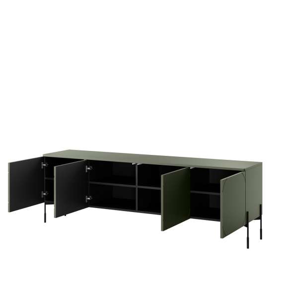 Tv-benk Sonatia 204 - olivengrønn - 4 dører