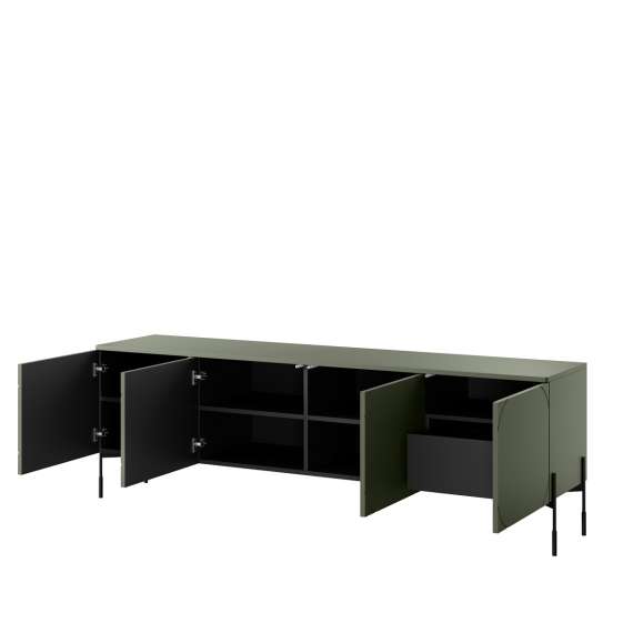 Tv-benk Sonatia 204 - olivengrønn - 4 dører