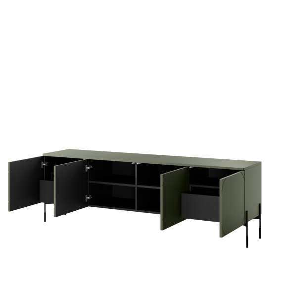 Tv-benk Sonatia 204 - olivengrønn - 4 dører