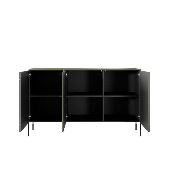 Skjenk Sonatia 154 - olivengrønn - 3 dører