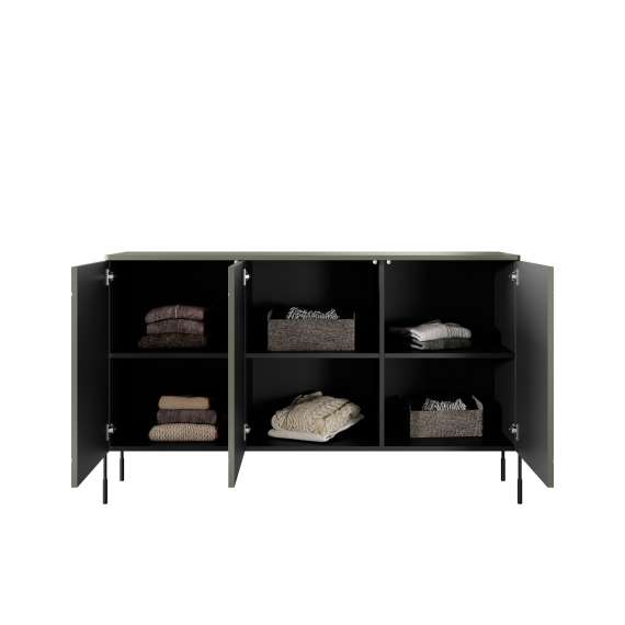 Skjenk Sonatia 154 - olivengrønn - 3 dører