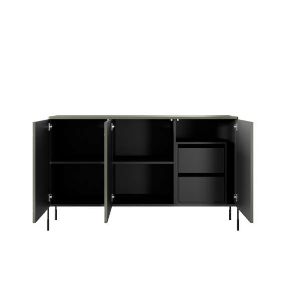 Skjenk Sonatia 154 - olivengrønn - 3 dører