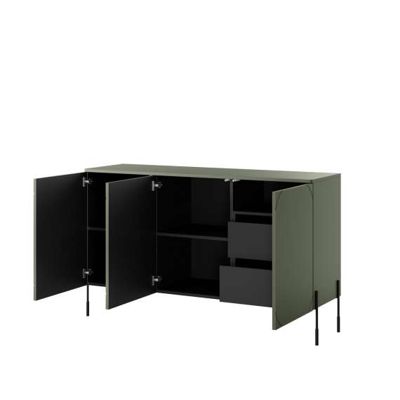 Skjenk Sonatia 154 - olivengrønn - 3 dører