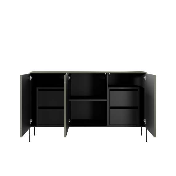 Skjenk Sonatia 154 - olivengrønn - 3 dører