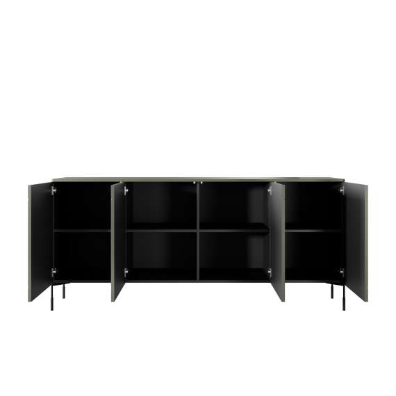 Skjenk Sonatia 204 - olivengrønn - 4 dører