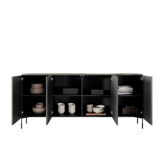 Skjenk Sonatia 204 - olivengrønn - 4 dører